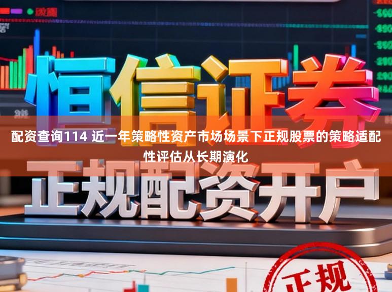 配资查询114 近一年策略性资产市场场景下正规股票的策略适配性评估从长期演化