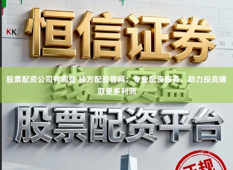 股票配资公司有哪些 杨方配资官网：专业配资服务，助力投资赚取更多利润